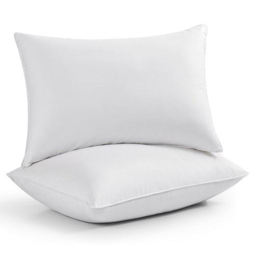 landream Goose Down Feather Pillows, Soft Bed Pillows King Size Set of
