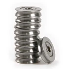 4/10pcs 5*22*5MM Metal 1.5mm Deep V Groove Guide Pulley Rail Ball Bearings Wheel