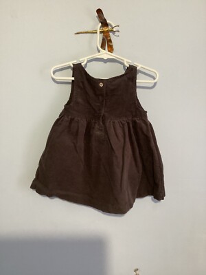 Sweet Brown With Pink Heart And Bows 12m Girls Dress 100% Cottage Corduroy  Look | eBay
