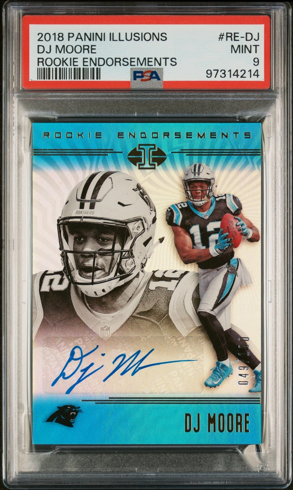 DJ Moore Panini Illusions Rookie Endorsements #REDJ Base