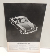 Volkswagen Italian Style Vw Karmann Ghia Original Print Ad 1964