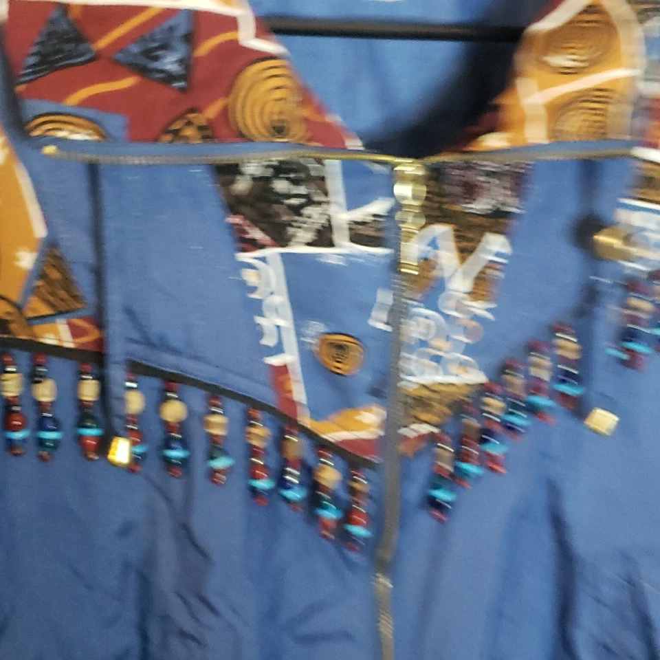 Cortavientos vintage años 90 Petite Sophisticate colorido forrado para mujer pequeña Foto 4 de 4