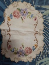 finished embroidered doiley 44 x 30cm