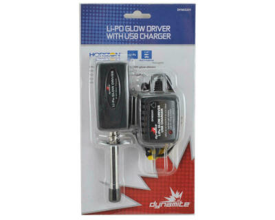 Dynamite Lipo Li-Po Glow Driver Ignitor W/ Battery and USB Charger Nitro Engines