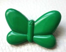 BROCHE vintage plastique VERT PAPILLON NEUF French BROOCH pins Green Butterfly