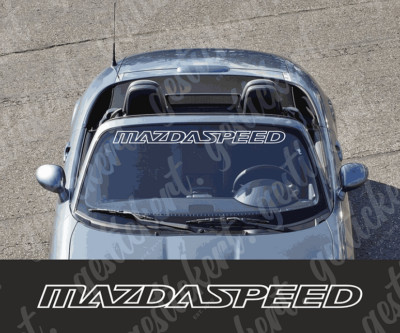 1x 100 cm Mazdaspeed Frontscheiben Aufkleber Mazda Sticker Decal Tuning JDM MX-5