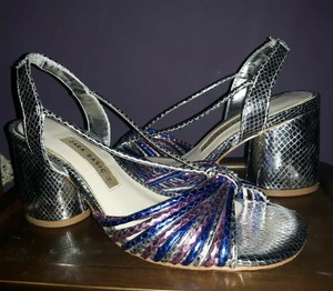 zara silver strappy heels
