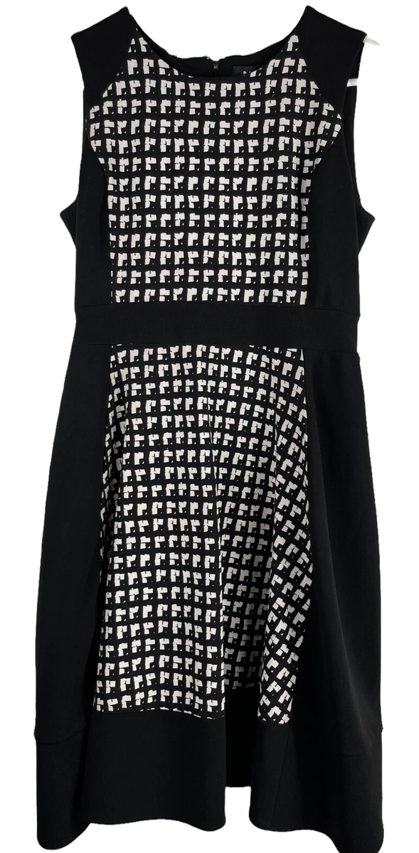 black and white dkny dress
