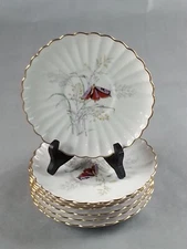 7pc Spode Copeland China England 7 Inch Plates Flower