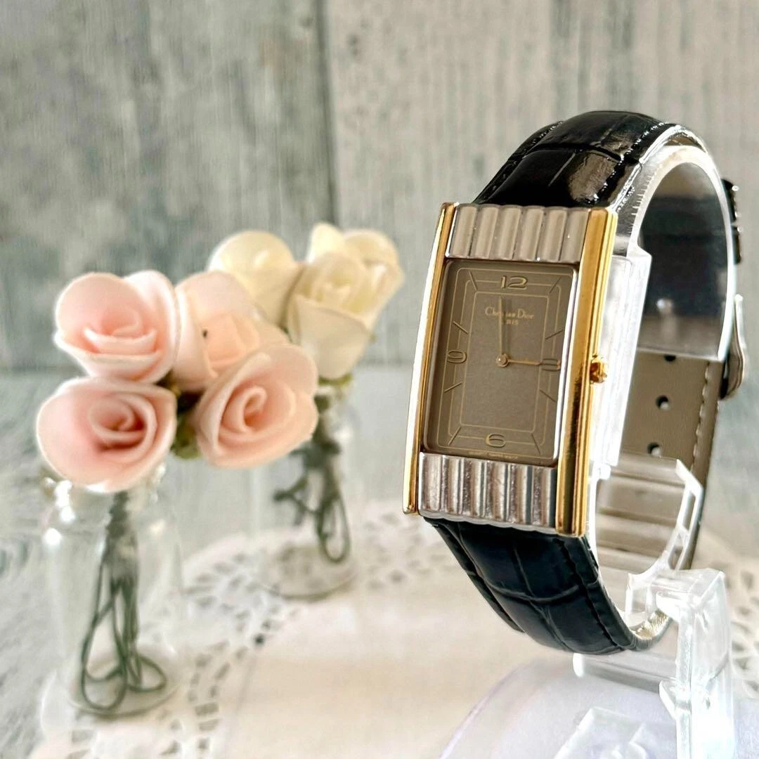 Montre Christian Dior Rectangulaire Rare Occasion Du Japon Voir Description