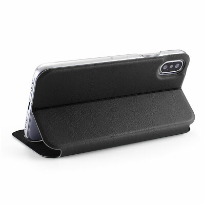 Flip Case Magnetico Per IPhone XS Max 6.5'', Doupi, In Similpelle, Con Supporto E Copertura, Nero