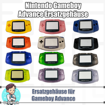 Gameboy Advance GBA Ersatz Schutzhülle Gehäuse Shell Schrauben Tasten Display