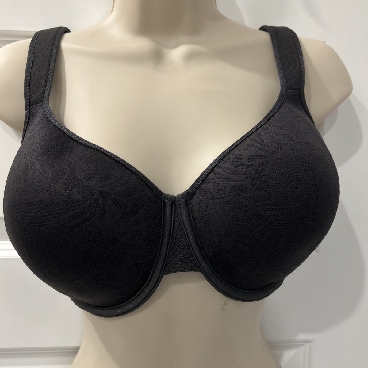 LN Wacoal Awareness Size 34 DDD Black Full Figure Underwire Bra