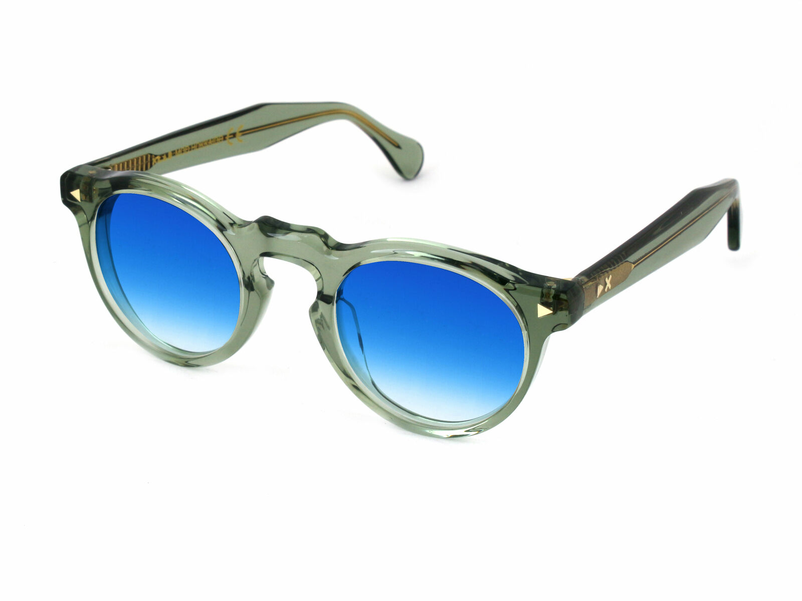 X-LAB Okulary przeciwsłoneczne mod. HOKKAIDO GREEN SHADOW BLUE Unisex Obfite, wysokiej jakości