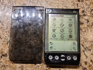 Handspring Visor NEO 8MB Smoke Portable PDA Organizer Palm OS WORKS! 