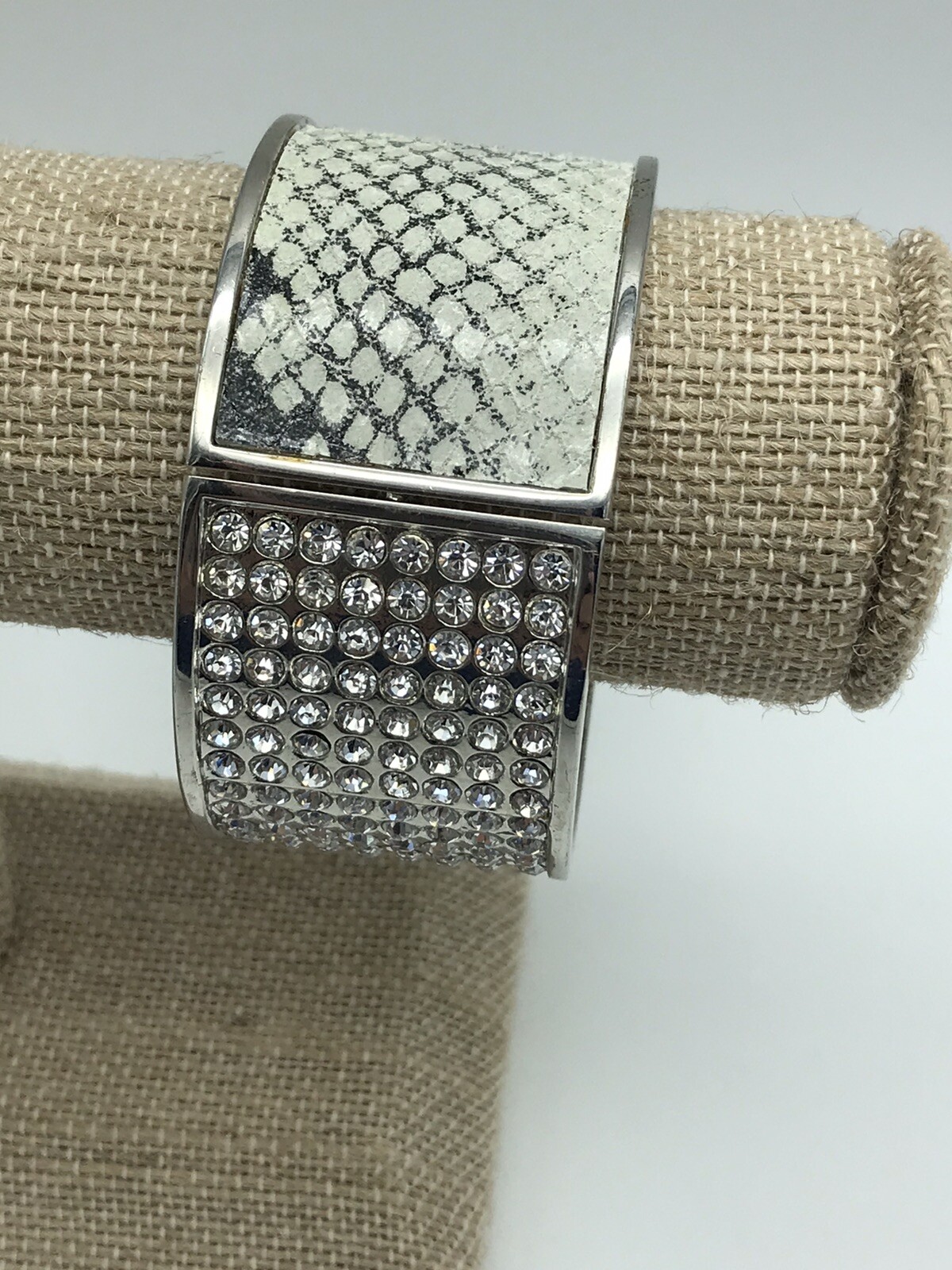 Hinged Silver Tone Bangle Bracelet Two Styles In … - image 8