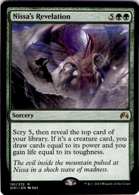 MTG Nissa's Revelation Magic Origins Rare #191