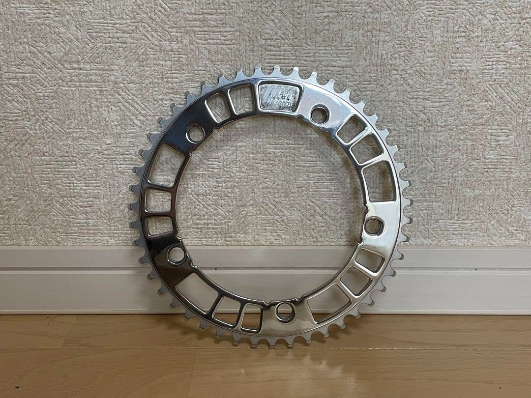 【美品】AARN track chainring silver 47t Mirror finish aarn silver chainring 47t pist tracro MASH thick