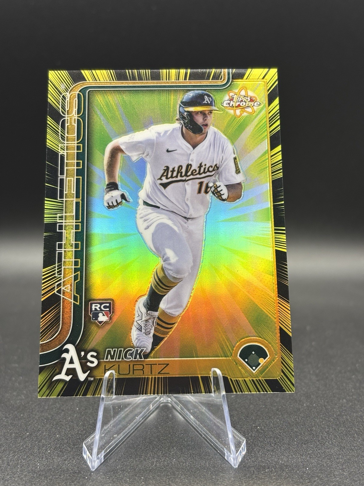 2025 Topps Chrome Update Nick Kurtz RC Radiating Rookie SSP #RR-33 OAK A's