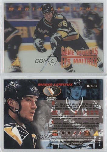 1995-96 Pinnacle McDonald's Mario Lemieux #McD-15 HOF 2b8 - Picture 3 of 3