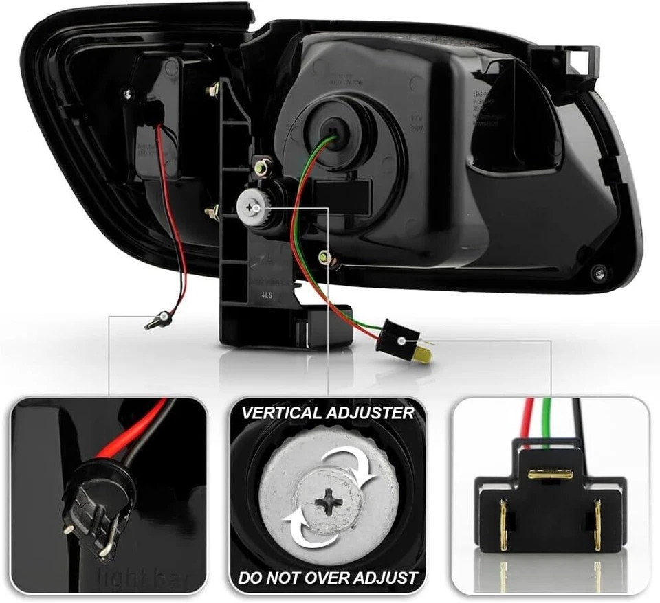 适用于 2001 - 2004 年丰田塔科马全 LED 灯管投影仪前灯 | 升级风格 — 第 2/4 张图片