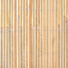 Bamboo Slatted Fence Screen 1.5m x 4m for Garden Privacy & Courtyard