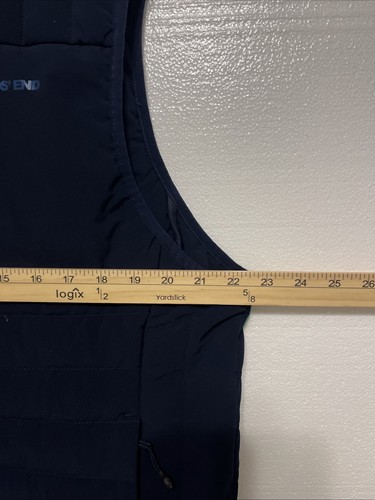 Lands' End Men's Packable 800 Down Vest Sz Navy Blue Outdoor Lightweight New - Picture 7 of 8