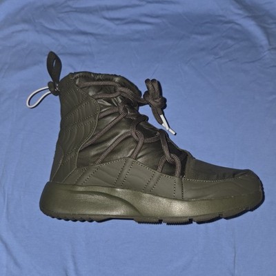 Nike Tanjun High Rise AO0355 300 Olive Canvas Women's Athletic Boot Size 6