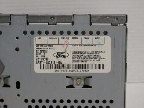 Ford Shaker 500 AM FM Radio 6 Reproductor de CD 8R3T-18C815-GD - Imagen 5 de 11