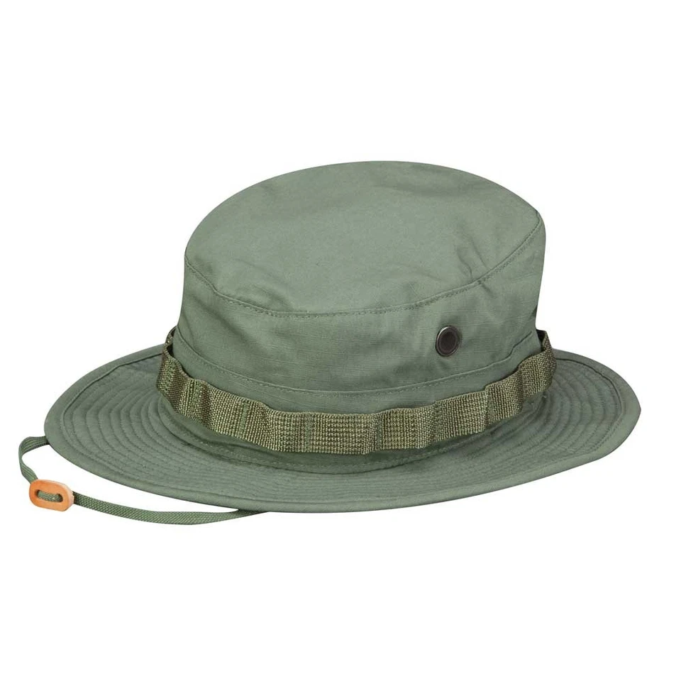 Propper® Boonie Hat 100% Cotton Ripstop– Wide Brim & Chin Strap Military Hat - Image 4 of 4