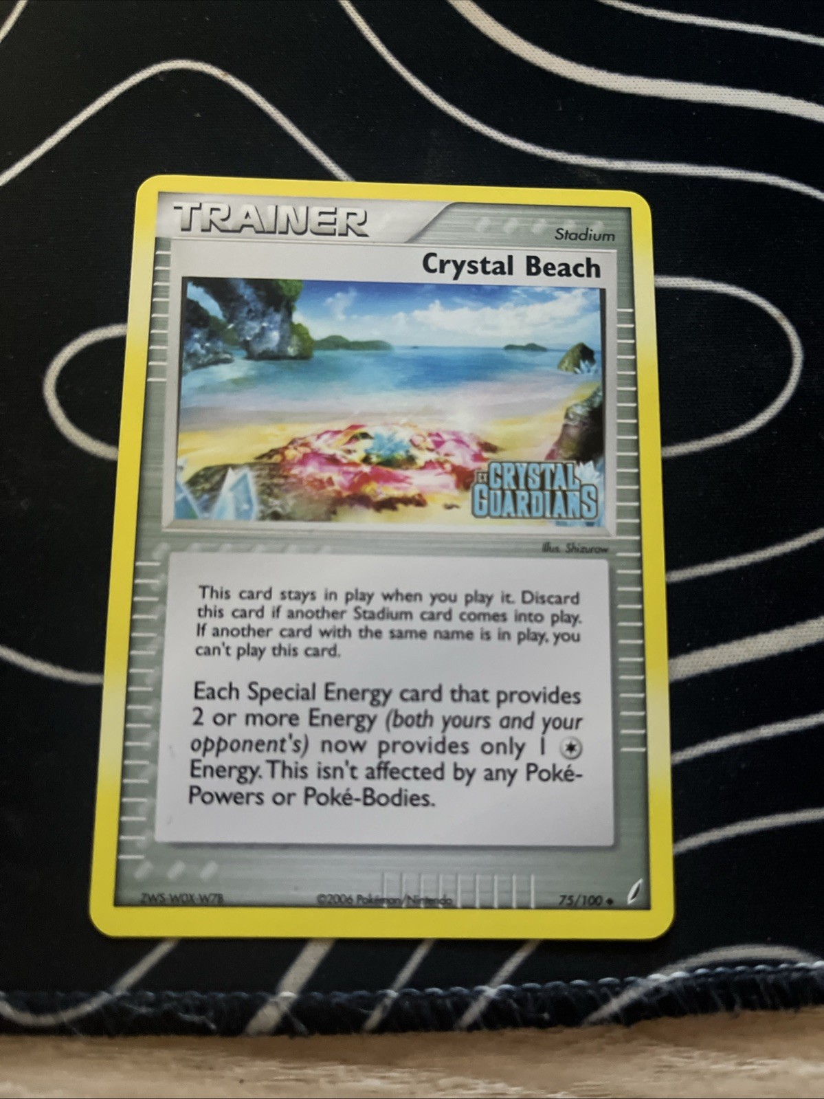 Pokemon TCG Crystal Beach Trainer Card Guardians Stamped Holo 75/100 2006