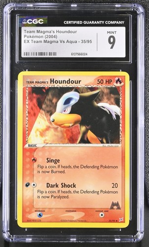 Team Magma's Houndour graded CGC 9 for sale on eBay