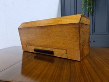 Vintage Mid Century Unusual Design Mahogany Sewing Box or Case