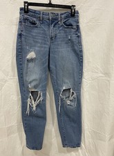Old Navy Jeans Women's 2 O.G. Straight High Rise Secret Smooth Pockets Ripped
