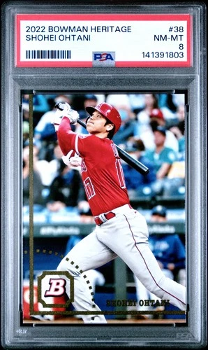 2022 Bowman Heritage #38 Shohei Ohtani PSA 8