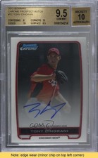 2012 Bowman Chrome Prospects Tony Cingrani BGS 9.5 GEM MINT Auto READ 6we