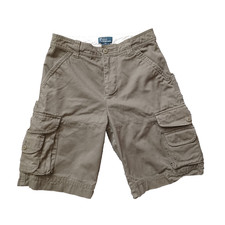Vintage Polo Ralph Lauren Shorts Boys 12 Army Green Cargo Utility Logo