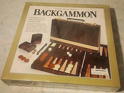Collector's Backgammon Game Set with Leatherette Case 2005 - New, Sealed