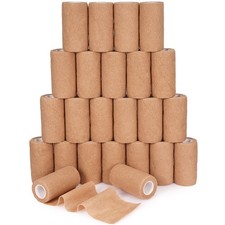 24 Pack Self Adherent Cohesive Bandage Wrap, 4 x 5 Yards Stretch Non Woven S...