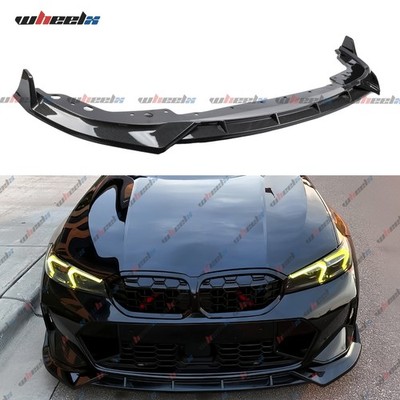 GT Style Carbon Fiber Front Bumper Lip Kit For 23-26 BMW G20 M340i 330i M Sport