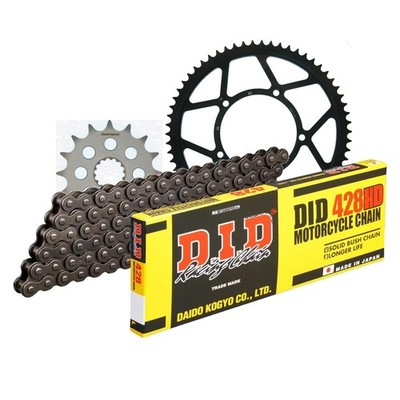 Kettensatz Kettenkit DID Motorradkette Set Stahl 428HD Clipschloss für Sachs