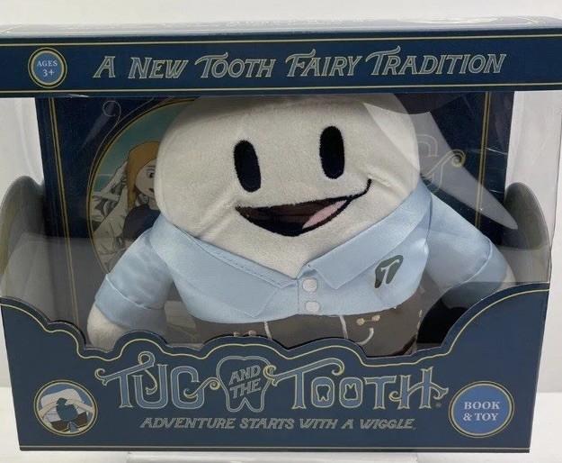 NEW TUG AND THE TOOTH Plush, Story Book Tooth Chart Fairy Kid tooth loss pillow