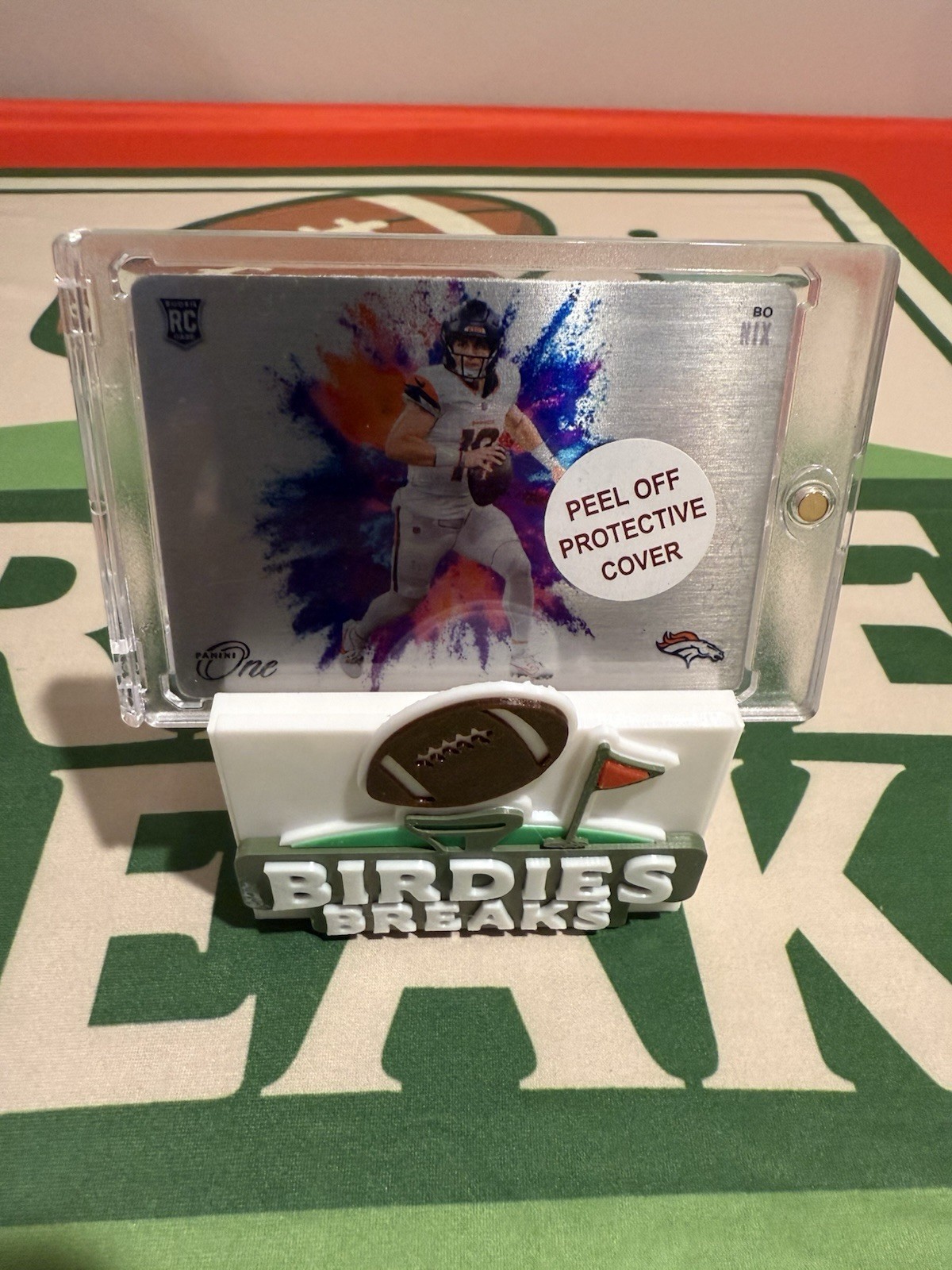 2024 Panini One Football Color Blast #CB-BNX Bo Nix RC Case Hit - Broncos