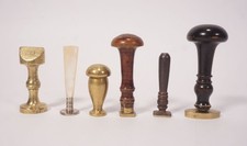 6-tlg. Konvolut Lot antike Stempel Petschaft Siegelstempel versch. Materialien