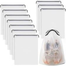 Clear Shoe Bags - 10 PCS, 15.7 x 11.8, Drawstring Travel Shoe Bags for Packin...