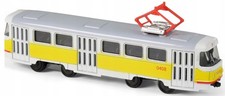 Metal Tram T3 Yellow, Collectable, Pull Back Function, 1:87