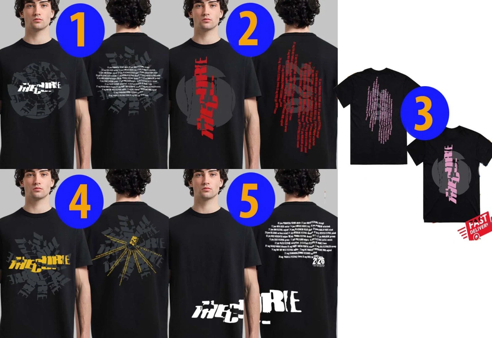 The Cure Summer 2026 With Dates T-Shirt Two Sided Reprint