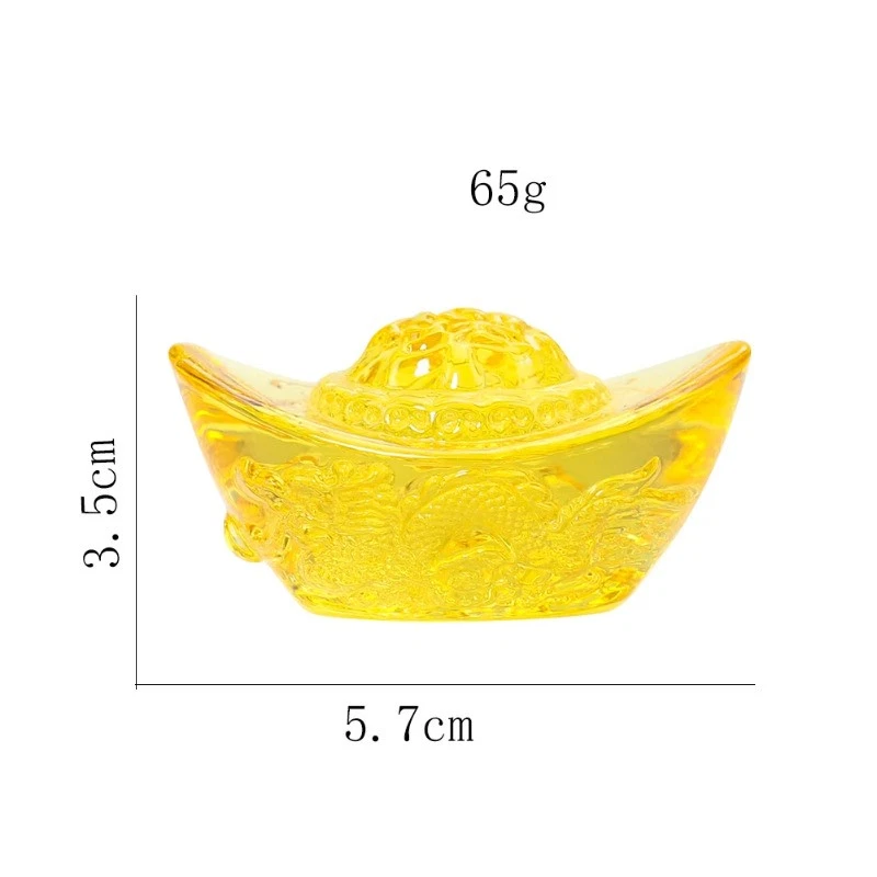 Citrine Yuanbao Carving Chinese Dragon Mascot Feng Shui Handicrafts Decoration - Image 3 of 4