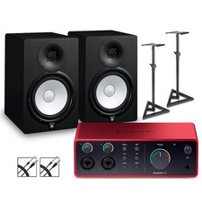 Focusrite Scarlett 4i4 Gen 4 - Yamaha HS Studio Monitors/Stands/Cables HS8