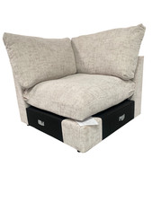 New Malvern Modular Corner Unit with Cushions in Beige Fabric from Oak Furniture